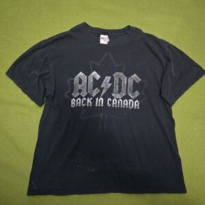 Vintage AC/DC "Back in Canada" Black Band Tee